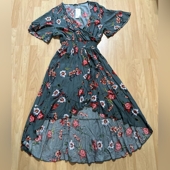 Floral Dress Hi Low - Picture 6 of 8